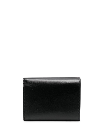 Shop Jil Sander Tri-fold Leather Wallet In Schwarz