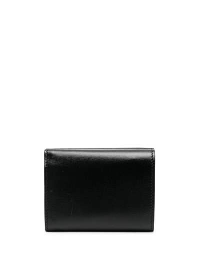 Jil Sander Tri-fold Leather Wallet In Schwarz