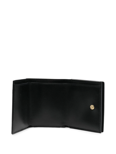 Shop Jil Sander Tri-fold Leather Wallet In Schwarz