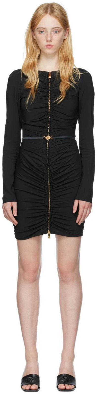 Shop Versace Black Medusa Minidress In 1b000 Black