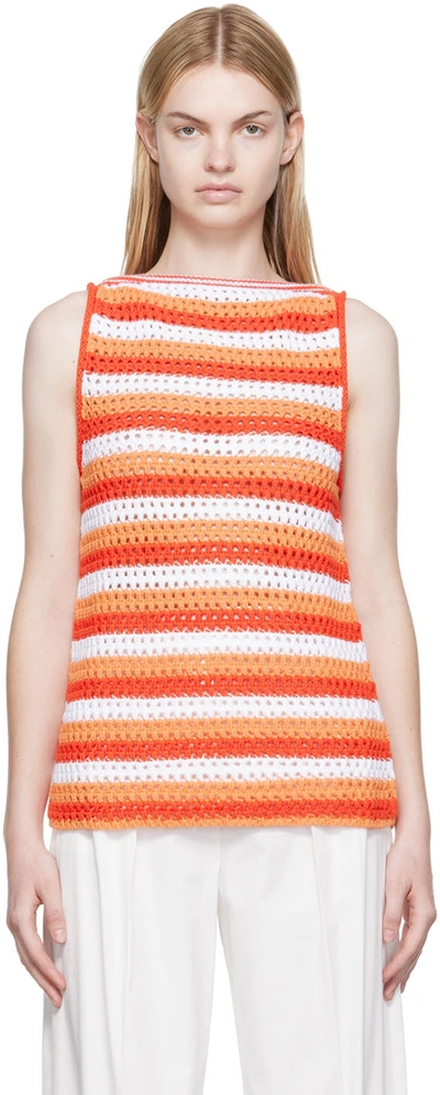 Victoria Beckham Multicolor Stripe Tank Top In 7829 Striped