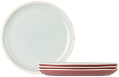 Shop Jars Céramistes Green Studio 2.0 Dessert Plate Set In Ciel Carmin