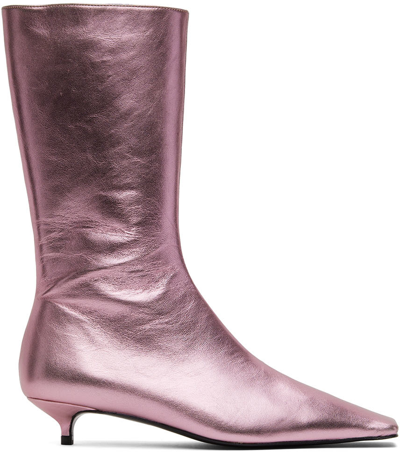 Shop Abra Pink & Green Lord Boots In Green/pink