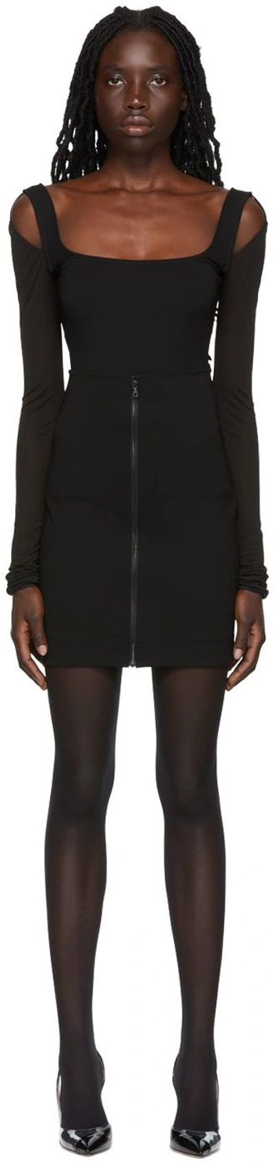 Nensi Dojaka High Waisted Zip Mini Skirt In Black