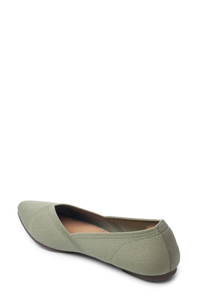 Shop Me Too Sweetheart Almond Toe Flat In Sage Sustainable Mesh