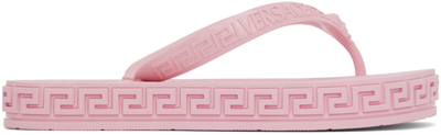 Shop Versace Pink Greca Sandals In 1pb90 Pink