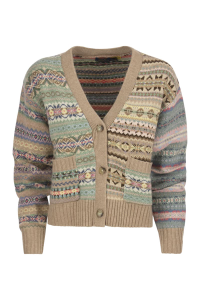 Shop Polo Ralph Lauren Fair Isle V-neck Cardigan In Multicolor