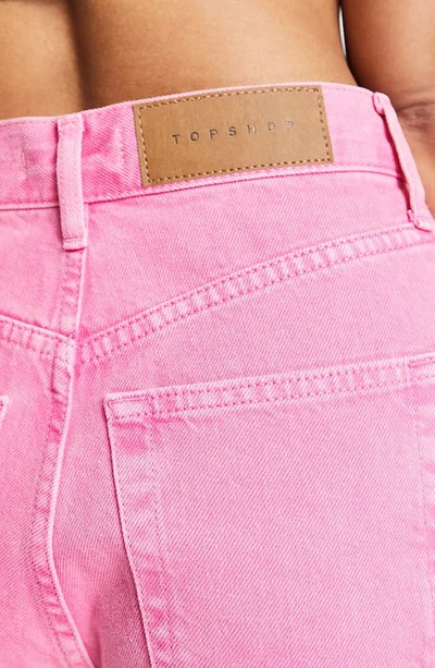 Topshop Ultimate Editor Denim Shorts In Pink | ModeSens