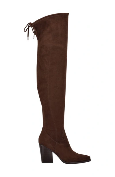 Shop Marc Fisher Ltd Okun Faux Leather Tall Boot In Dark Brown