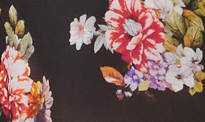 Shop Alice And Olivia Cosima Floral Print Blouse In Magnolia Floral Black/ Multi