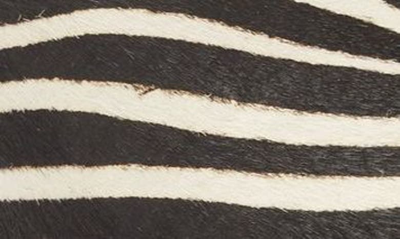 Shop Jeffrey Campbell Caviar Genuine Calf Hair Slide Sandal In Black White Zebra Red