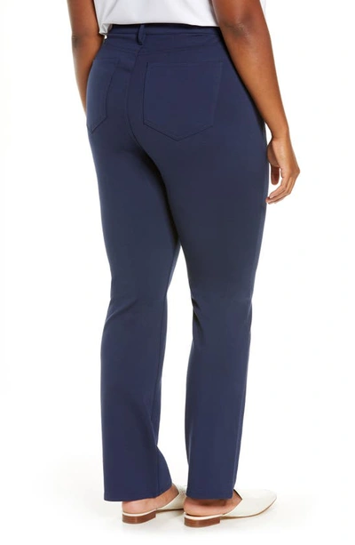 Nydj Marilyn Straight Ponte Knit Pants In Evening Tide