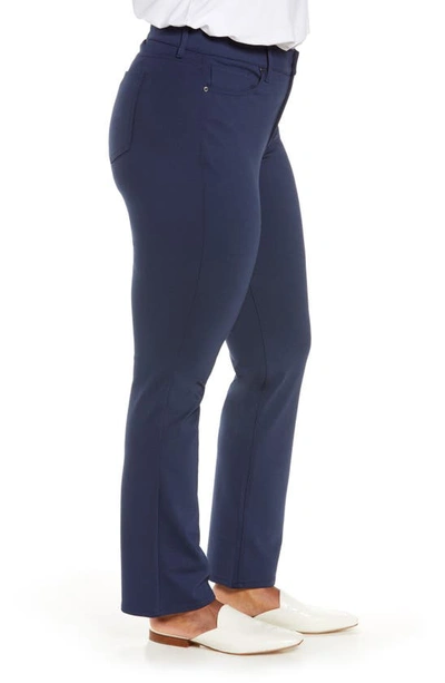 Nydj Marilyn Straight Ponte Knit Pants In Evening Tide