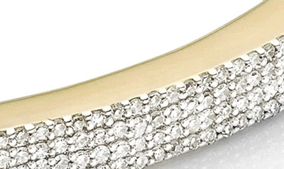 Shop Monica Vinader Linear Pavé Diamond Bar Bracelet In Yellow Gold/ Diamond