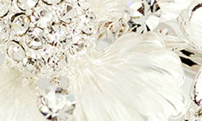 Brides And Hairpins Alessandra Floral Crystal Clip In Silver