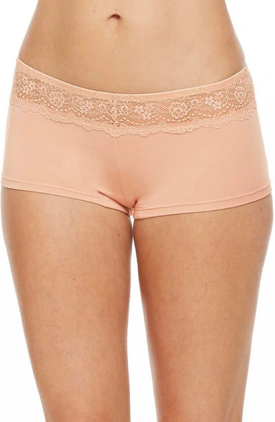 Shop Montelle Intimates Micro Air Boyshorts In Seashell