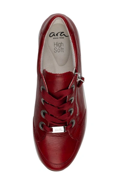 Ara Ollie Lace-up Sneaker In Red