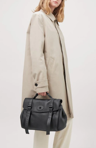 Mulberry Alexa Heavy Grain Leather Top Handle Bag In Black