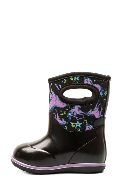 Shop Bogs Kids' Classic Unicorn Waterproof Boot In Black Multi