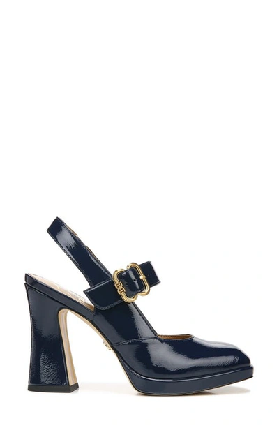 Sam Edelman Jildie Platform Slingback Sandal In Royal Navy
