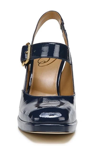 Sam Edelman Jildie Platform Slingback Sandal In Royal Navy
