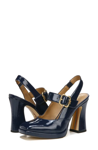 Shop Sam Edelman Jildie Platform Slingback Pump In Royal Navy