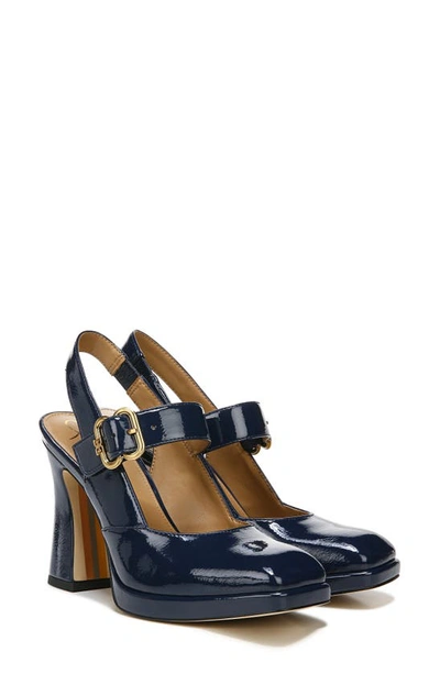 Shop Sam Edelman Jildie Platform Slingback Pump In Royal Navy