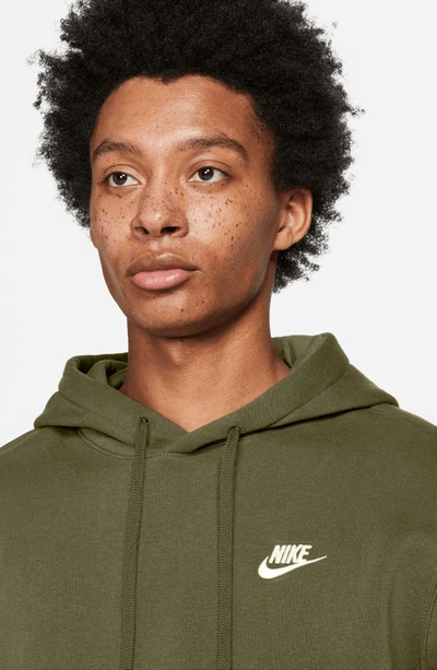 Shop Nike Sportswear Club Hoodie In Rough Green/rough Green/white