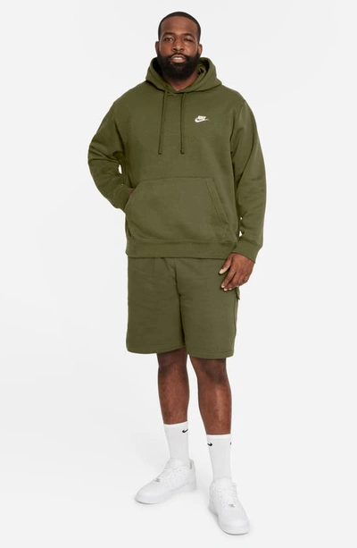 Shop Nike Sportswear Club Hoodie In Rough Green/rough Green/white