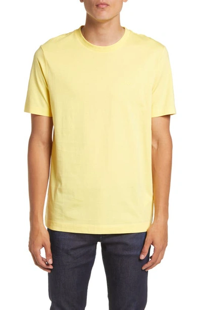 Shop Hugo Boss Thompson Solid T-shirt In Light/ Pastel Yellow