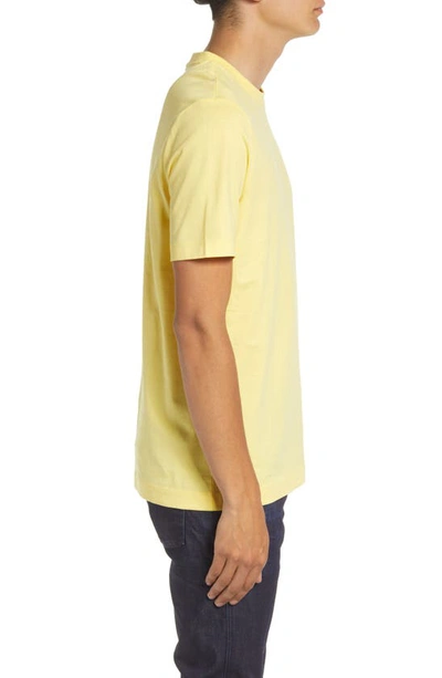 Shop Hugo Boss Thompson Solid T-shirt In Light/ Pastel Yellow