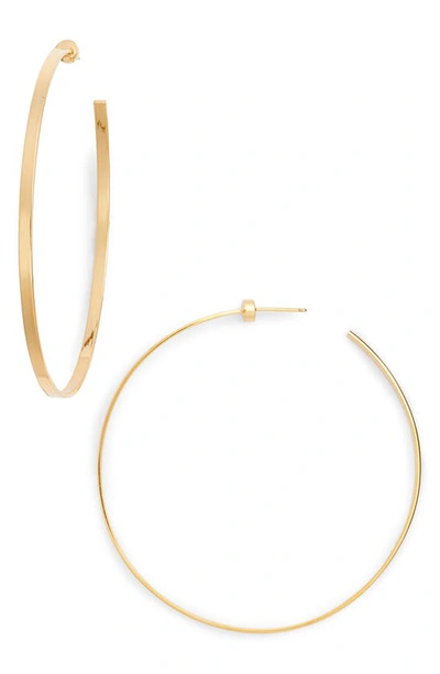 Shop Jennifer Zeuner Hoop Earrings In 14k Yellow Gold Plated Silver