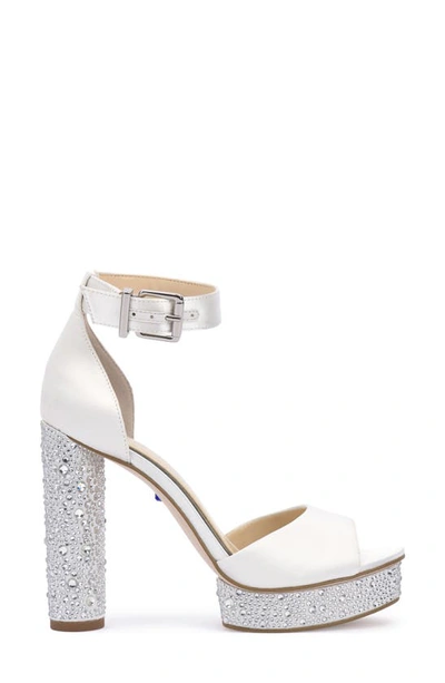 Jessica Simpson Everyn Ankle Strap Platform Sandal In White