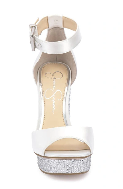 Jessica Simpson Everyn Ankle Strap Platform Sandal In White