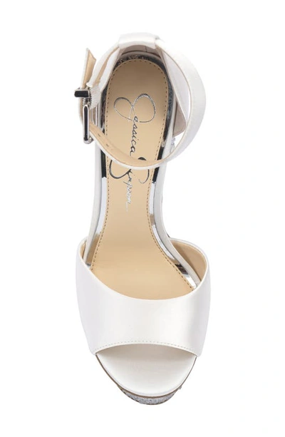 Jessica Simpson Everyn Ankle Strap Platform Sandal In White