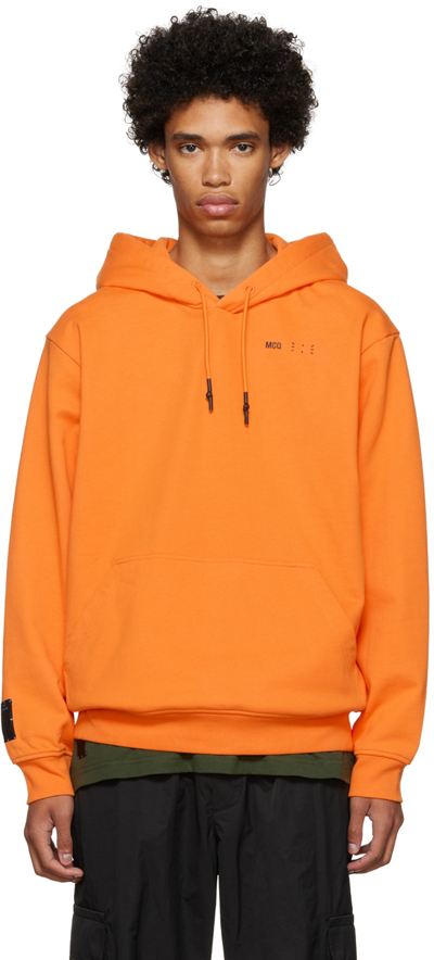 Shop Mcq By Alexander Mcqueen Orange Cotton Hoodie In 7005 Rocket