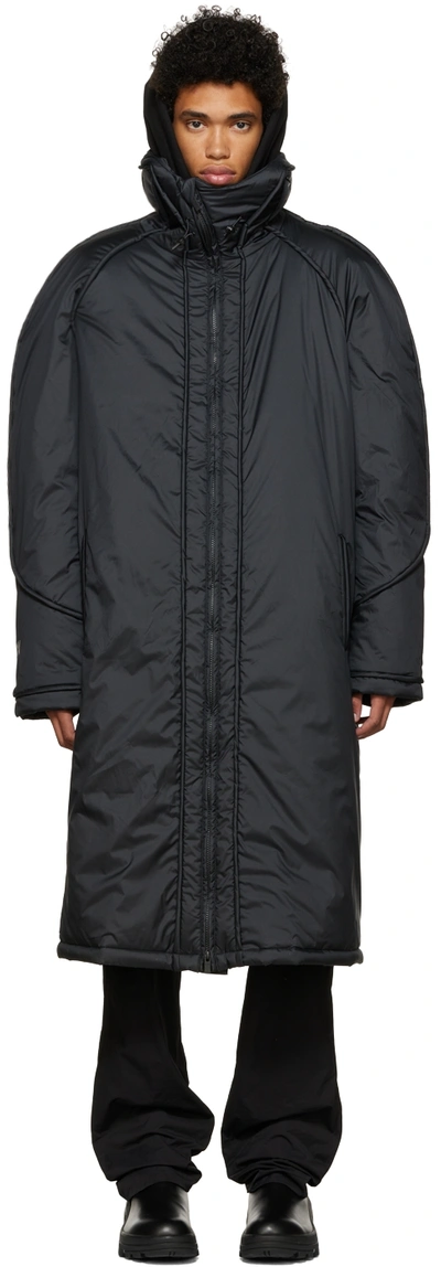 Shop Mcq By Alexander Mcqueen Black Tech Duvet Jacket In 1000 Darkest Black