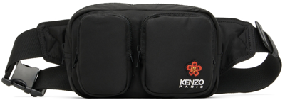 Shop Kenzo Black Crest Belt Bag In 99 - Black