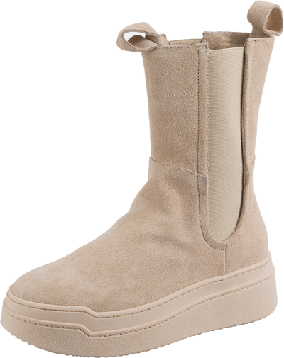 Pre-owned Jolana & Fenena Neu  J&f Chelsea Boots 25024714 Für Damen Creme