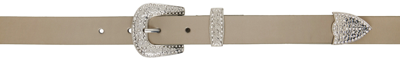 Shop Eytys Gray Indiana Belt In Chrome