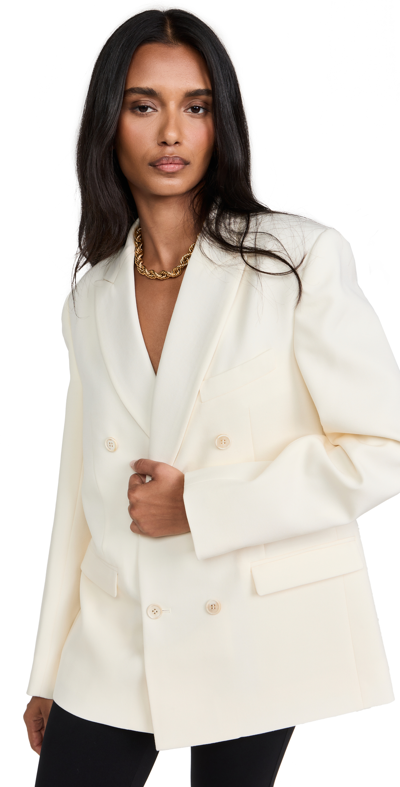 Shop Wardrobe.nyc Wardrobe. Nyc Double Breasted Blazer Off White