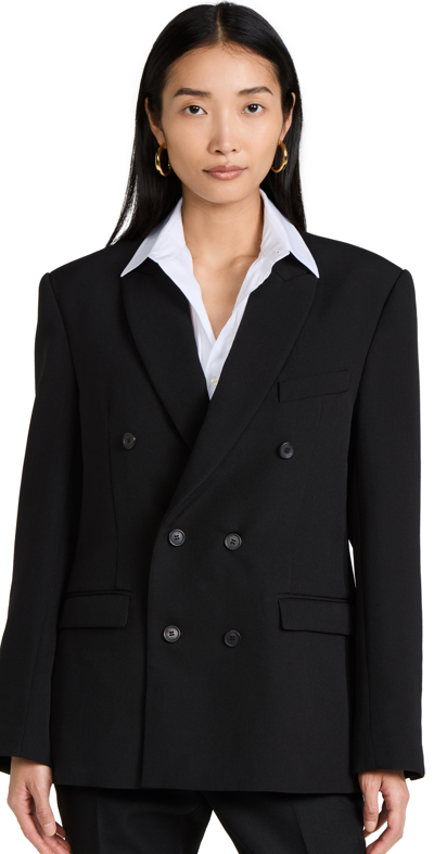 Shop Wardrobe.nyc Wardrobe. Nyc Double Breasted Blazer Black