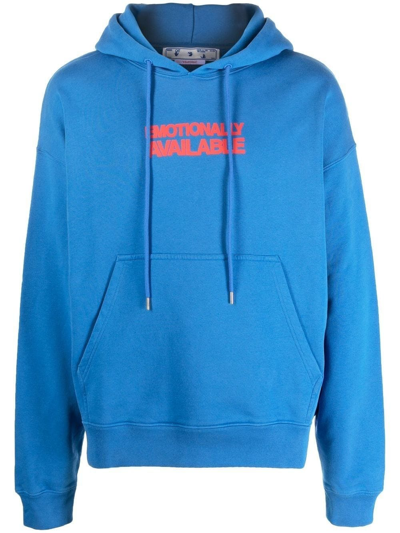 Shop Off-white Blue Sweatshirt With Arrows Print