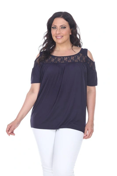Shop White Mark Plus Bexley Tunic Top In Blue