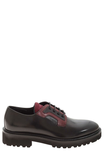 Shop Paul Smith Round Toe Brogues In Black