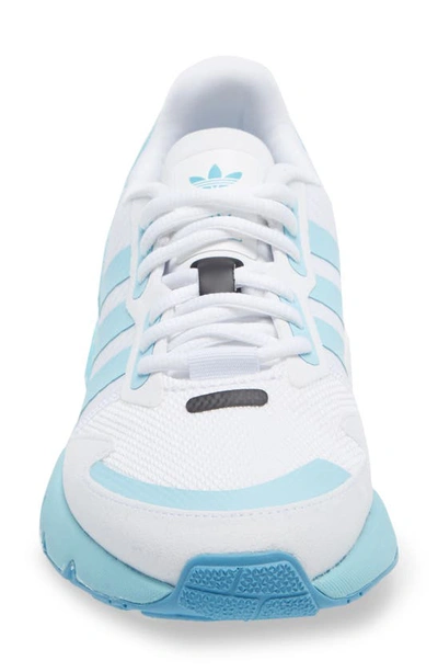 Shop Adidas Originals Zx 1k Boost Sneaker In White/ Hazy Sky/ Hazy Blue