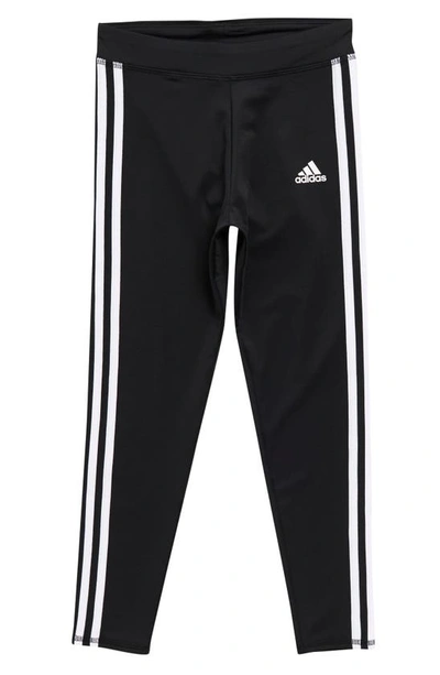 Shop Adidas Originals Kids' 3-stripe Leggings In Black
