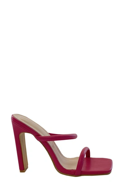 Shop Mique Shirley Pink Heeled Sandal In Neon Pink