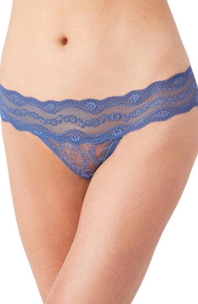 Shop B.tempt'd By Wacoal 'lace Kiss' Thong In Vintage Indigo