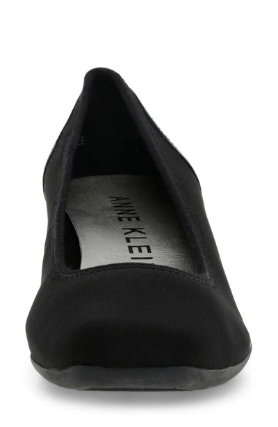 Anne Klein Malani Wedge Square Toe Pump In Black Multi Fb